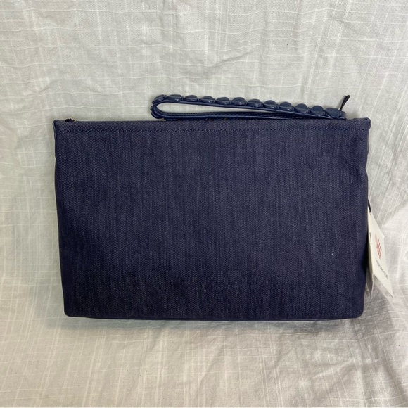 Kate Spade “On Purpose” Denim Wristlet – Floral Embroidered, NWT - Picture 9 of 11